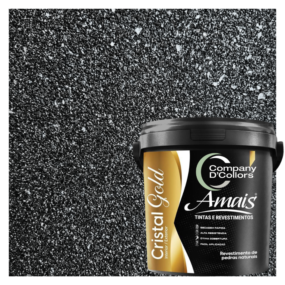 Revestimento Pedra Natural Amais Preto Pigmentada Gold - 20 Kg