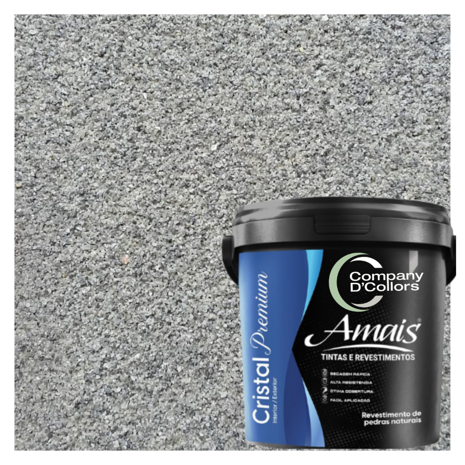 Revestimento Pedra Natural Amais Granito Cinza Premium - 20 Kg