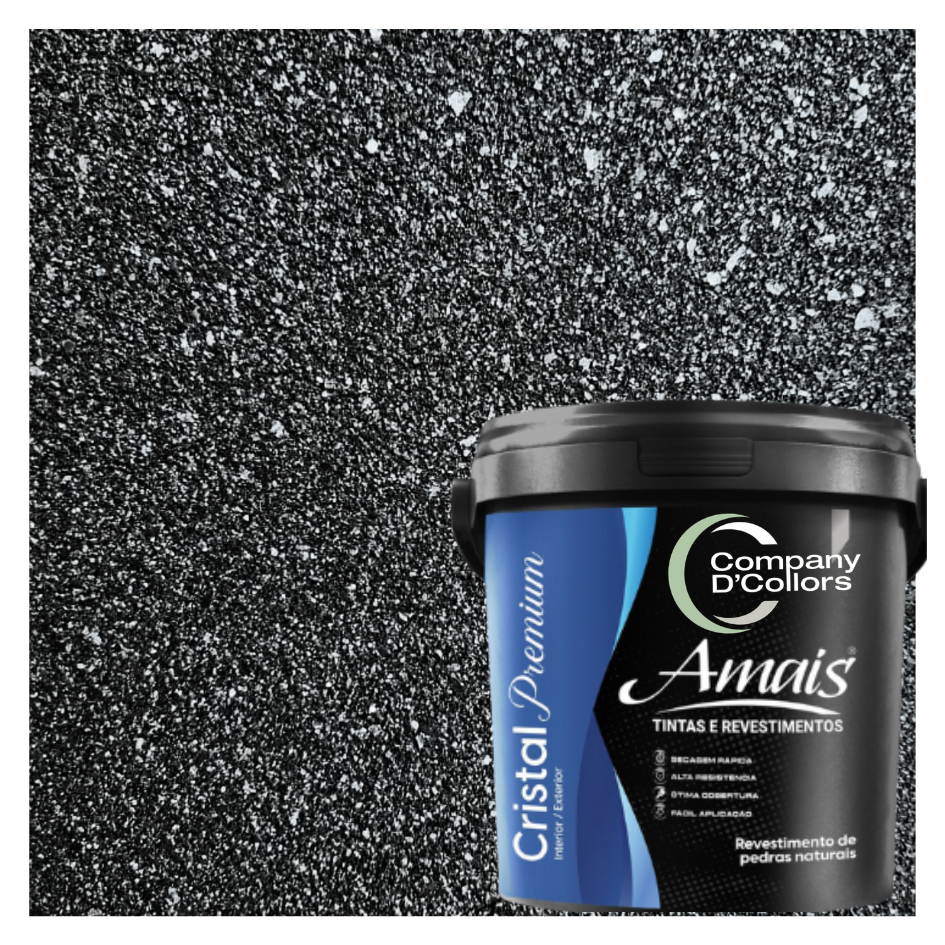 Revestimento Pedra Natural Amais Preto Pigmentada Premium - 20 Kg